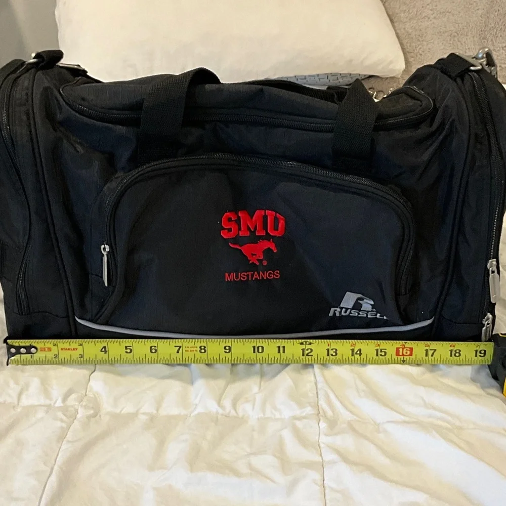 Russell Athletic Black and Red Duffel Bag